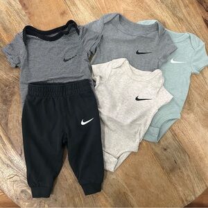 Nike Kids One Pieces and Pants Set - Black, Gray, Blue